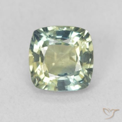 0.77ct Natural Verde-azul Zafiro, Forma Cojín, VS