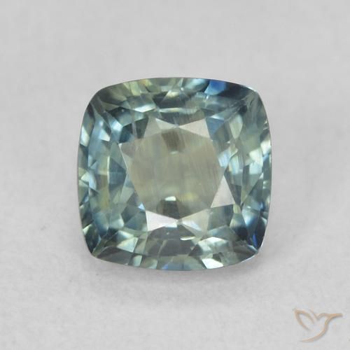 0.87ct Natural Verde-azul Zafiro, Forma Cojín, VS, Photo A