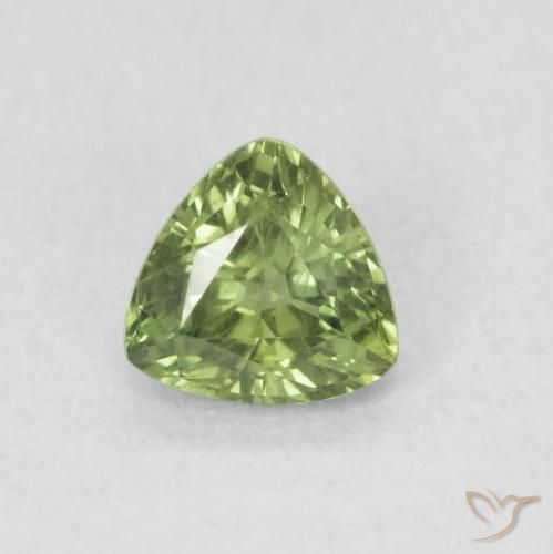 0.48ct Natural Verde medio Zafiro, Trillón, VVS-VS