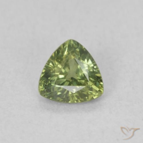 0.35ct Natural Verde bosque Zafiro, Trillón, VVS-VS