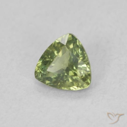Zafiro Verde bosque natural de 0.35 ct, Trillón, VVS-VS