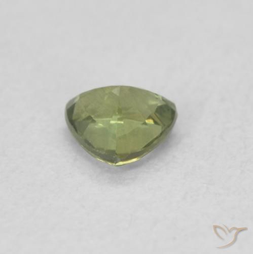 Zafiro Verde bosque natural de 0.35 ct, Trillón, VVS-VS