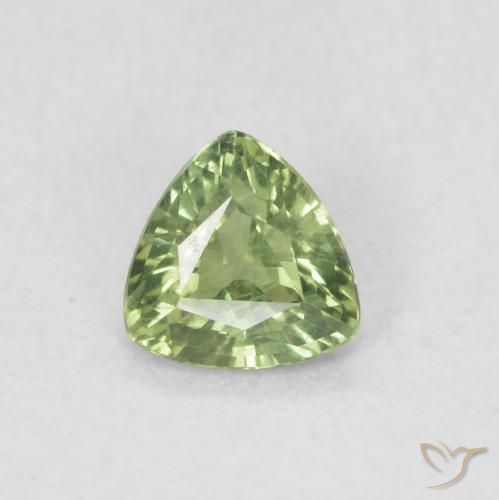 0.39ct Natural Verde medio Zafiro, Trillón, VVS-VS