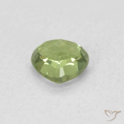Zafiro Verde medio natural de 0.46 ct, Trillón, VVS-VS