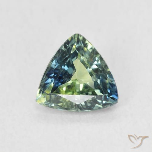 0.59ct Natural Verde-azul Zafiro, Trillón, VVS
