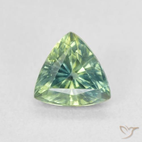 0.79ct Natural Verde claro Zafiro, Trillón, VVS