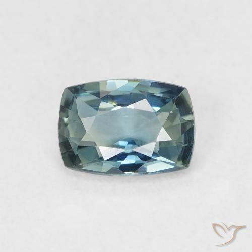 0.67ct Natural Cerceta Zafiro, Forma Cojín, VVS, Photo A