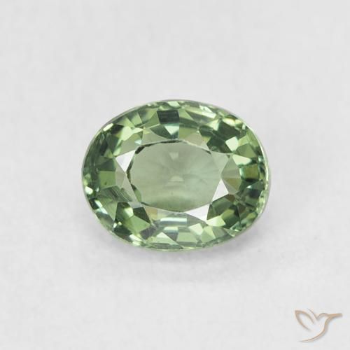0.62ct Natural Verde oscuro Zafiro, Ovalada, VVS-VS