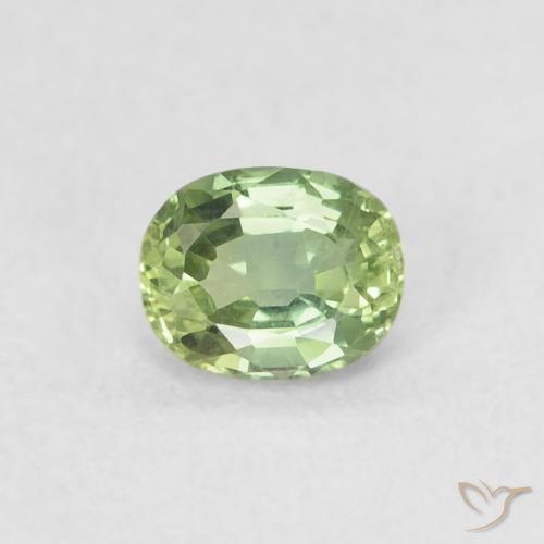 0.44ct Natural Verde cálido Zafiro, Ovalada, VVS-VS