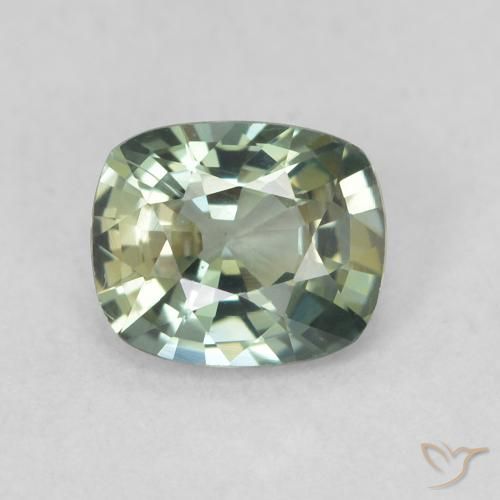 0.69ct Natural Verde-azul Zafiro, Forma Cojín, VVS-VS