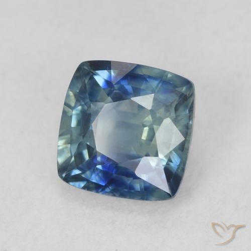 Zafiro Cerceta natural de 0.80 ct, Forma Cojín, VVS-VS