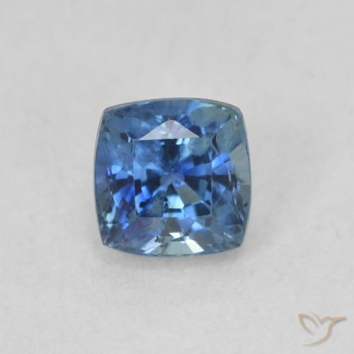 0.57ct Natural Azul marino Zafiro, Forma Cojín, VS
