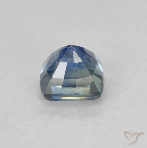 Zafiro Azul marino natural de 0.57 ct, Forma Cojín, VS