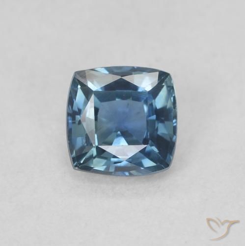 0.48ct Natural Azul oscuro Zafiro, Forma Cojín, VVS-VS
