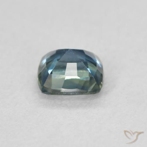 Zafiro Azul oscuro natural de 0.48 ct, Forma Cojín, VVS-VS