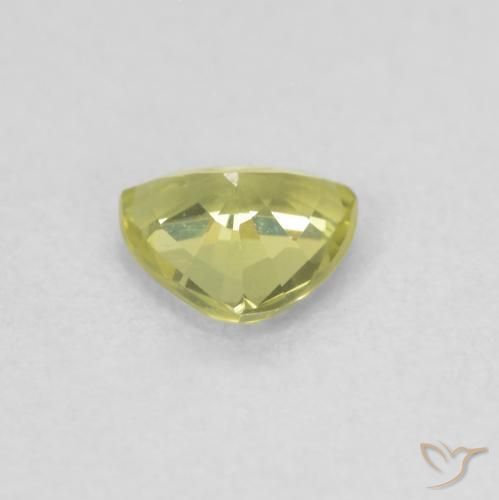 Zafiro Verde Oliva natural de 0.37 ct, Trillón, VVS
