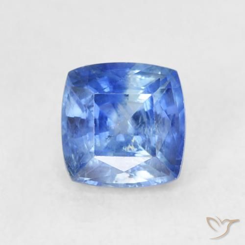 0.86ct Natural Azul marino claro Zafiro, Forma Cojín, VS-SI