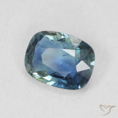 Zafiro Cerceta natural de 0.72 ct, Forma Cojín, VS