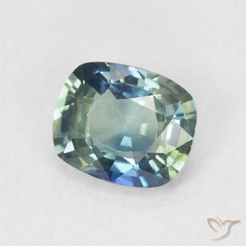 Zafiro Cerceta natural de 0.84 ct, Forma Cojín, VVS