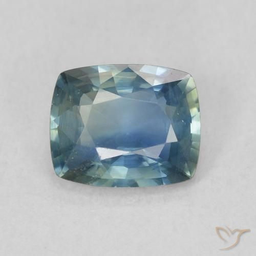0.92ct Natural Cerceta Zafiro, Forma Cojín, VVS-VS