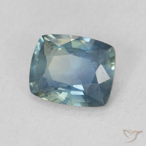 Zafiro Cerceta natural de 0.92 ct, Forma Cojín, VVS-VS