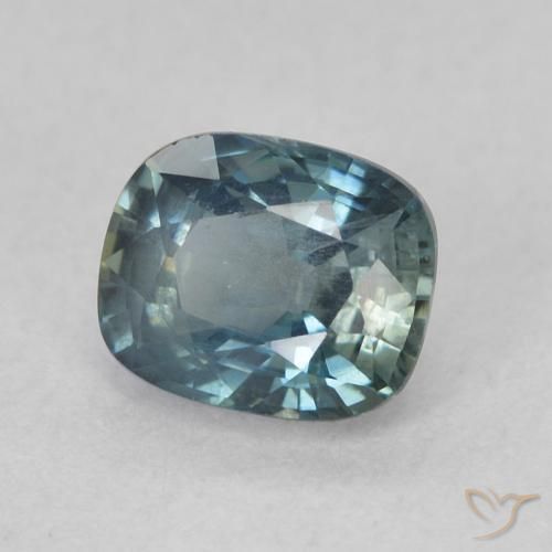 Zafiro Cerceta natural de 0.91 ct, Forma Cojín, VS