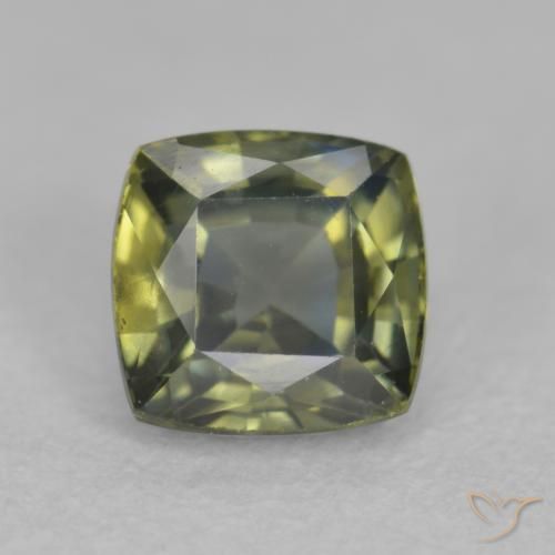 0.69ct Natural Azul verdoso Zafiro, Forma Cojín, VVS-VS