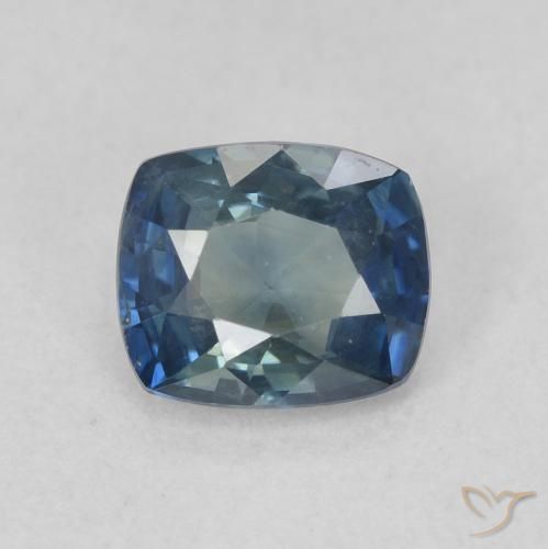 0.97ct Natural Cerceta Zafiro, Forma Cojín, VVS