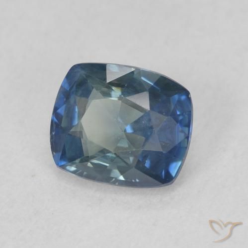 Zafiro Cerceta natural de 0.97 ct, Forma Cojín, VVS