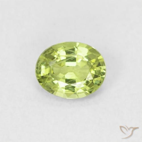 0.40ct Natural Verde lima Zafiro, Ovalada, VS