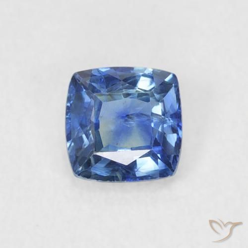 0.55ct Natural Azul marino Zafiro, Forma Cojín, VS-SI