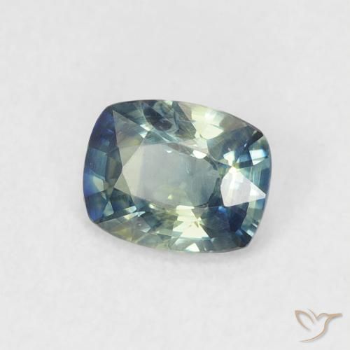 Zafiro Cerceta natural de 0.59 ct, Forma Cojín, VVS-VS