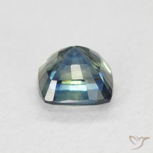 Zafiro Cerceta natural de 0.55 ct, Forma Cojín, VVS-VS