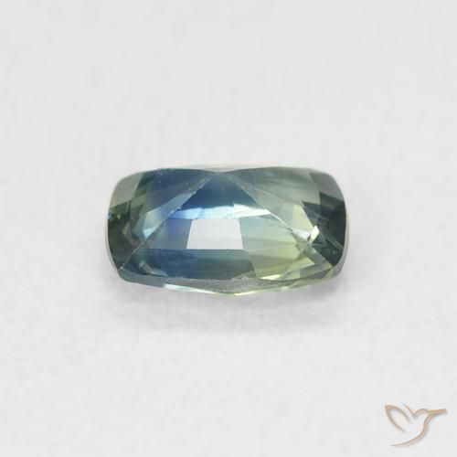 Zafiro Cerceta natural de 0.55 ct, Forma Cojín, VS