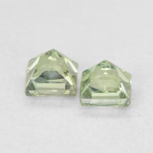 Gemas de Zafiro Medium Light Green natural de 0.48 ct, Cuadrado, VS