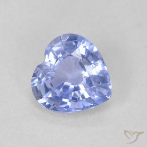 0.70ct Natural Azul pastel Zafiro, Corazón, VS