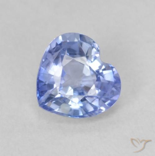 0.76ct Natural Azul pastel Zafiro, Corazón, VS