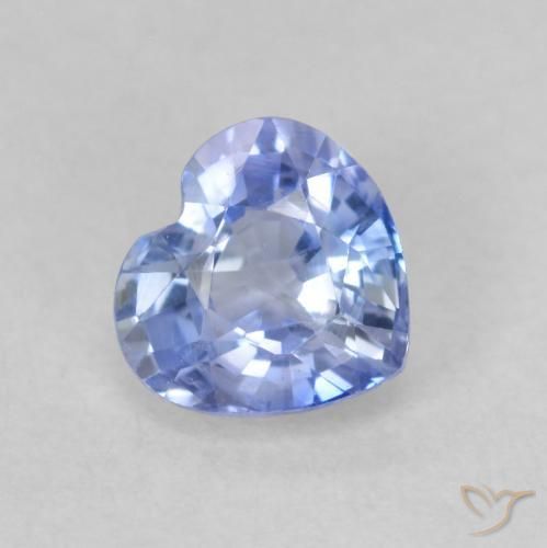 Zafiro Azul pastel natural de 0.76 ct, Corazón, VS
