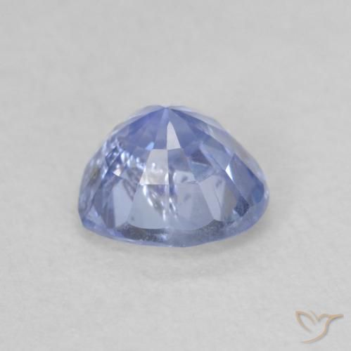 Zafiro Azul pastel natural de 0.80 ct, Corazón, VS