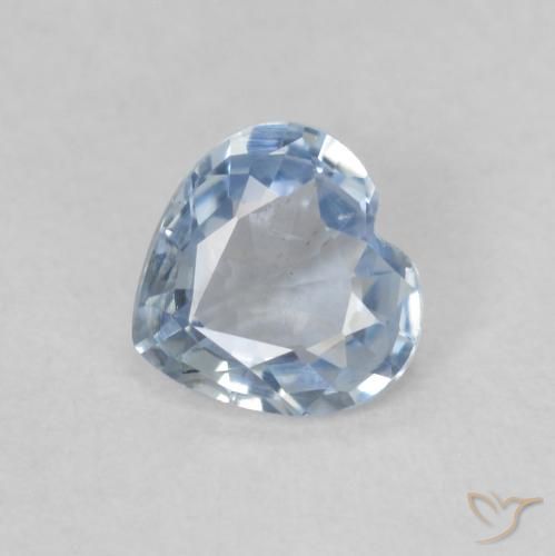0.51ct Natural Azul claro Zafiro, Corazón, VS