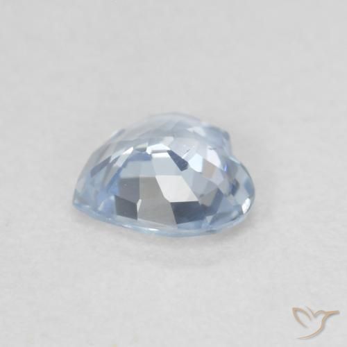 Zafiro Azul claro natural de 0.51 ct, Corazón, VS