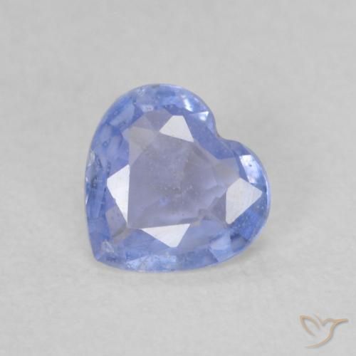 Zafiro Azul púrpura natural de 0.51 ct, Corazón, VS