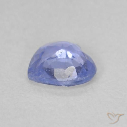 Zafiro Azul púrpura natural de 0.51 ct, Corazón, VS