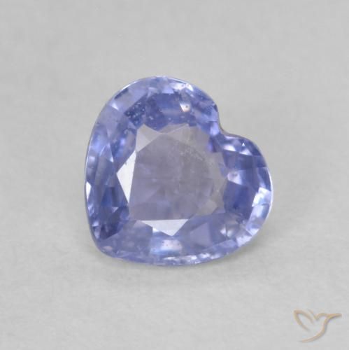 0.68ct Natural Azul plateado Zafiro, Corazón, VS
