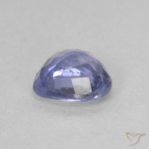 Zafiro Azul plateado natural de 0.68 ct, Corazón, VS