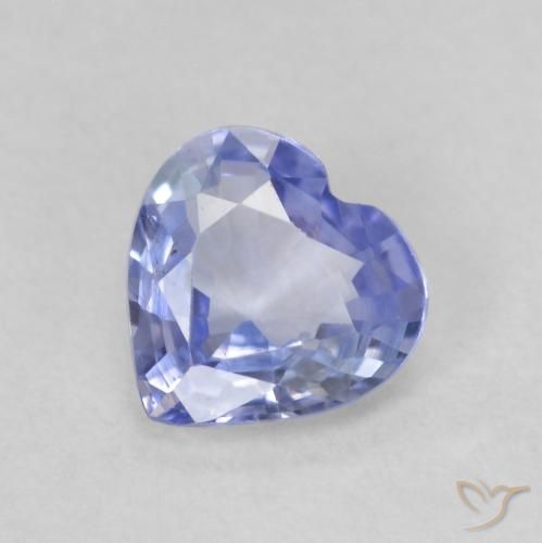 0.65ct Natural Azul claro Zafiro, Corazón, VS