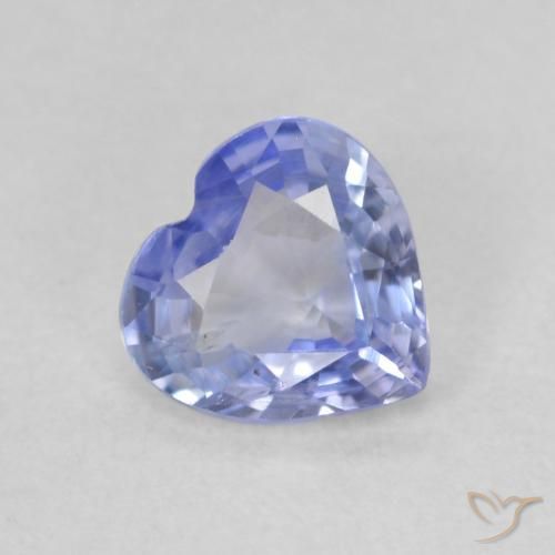 Zafiro Azul claro natural de 0.65 ct, Corazón, VS