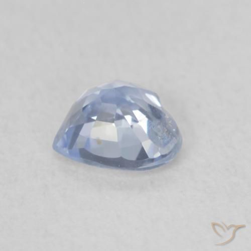 Zafiro Azul pastel natural de 0.47 ct, Corazón, VS-SI