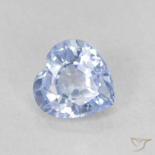 Zafiro Azul pastel natural de 0.58 ct, Corazón, VS