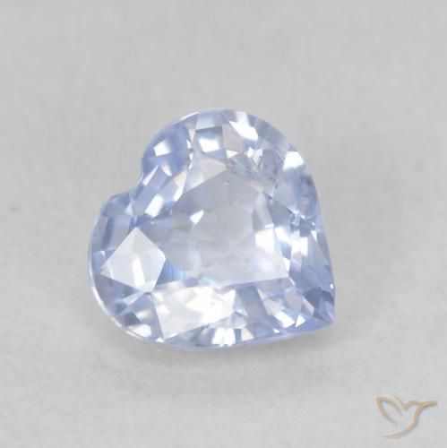 Zafiro Azul pastel natural de 0.67 ct, Corazón, VS
